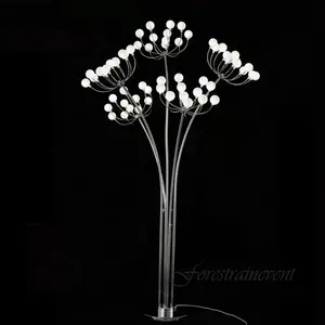 크리 에이 티브 꽃 실크 꽃 도로 리드 현대 아트 LED 플로어 램프 6 헤드 플로어 조명 웨딩 무대 장식