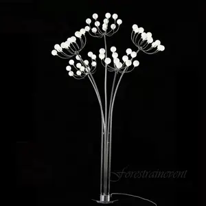 Flores criativas de seda, flores de seda, chumbo, arte moderna, lâmpadas de led, 6 cabeças, chão, luzes para casamento, decoração de palco