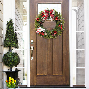 Wholesale Christmas <b>Wreath</b> Set Berry Bauble Design Pinecone Accent Winter <b>Xmas</b> Front Door Ornament - Product Image 3