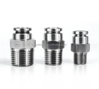 MAXIWORLD Connect Pneumatique Boîtier de Raccordement PC Mâle Droit Fileté pour Tuyau d'Air, Raccord Rapide Fileté, Garantie 1 An