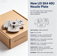 Nouvelle plaque de buse LEI SK4 40U pour tête d'imprimante jet d'encre JET3, compatible encre solvant, pièce de rechange GB55-004953S