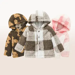 Windproof hooded winter jacket Infant warm clothes fleece outwear children clothing coat baby jackets&outwears
