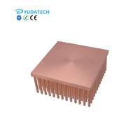 Disipador térmico de refrigeración, placa base de tamaño personalizado, pequeño disipador de calor de cobre forjado en frío
