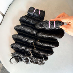 Cheveux vierges brésiliens non traités en gros, mèches ondulées lâches, 8-30 pouces, extensions de cheveux de haute qualité - Product Image 2