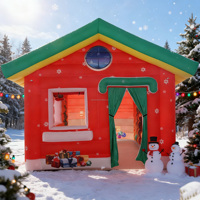 Décorations de Noël de haute qualité pour l'extérieur, grotte gonflable du Père Noël, maison gonflable de Noël, tente de Noël gonflable