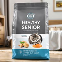 Sacs à nourriture pour chats de qualité supérieure, durables, de qualité alimentaire, en forme de pochette verticale, fabriqués avec des matériaux composites robustes pour une protection maximale de l'emballage