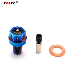 3HR Gr.5 Titanium Alloy Oil Drain Plug Ti-6Al-4V Gear Oil Drain Plug with Powerful Magnetic