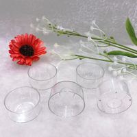 Vente en gros d'usine de mini gobelets vides en plastique pour bougies chauffe-plat en polycarbonate en forme de cylindre