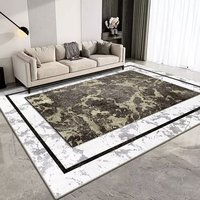 0029 2026 Tapis et moquettes imprimés 3D épais et élégants avec motifs dorés et noirs en pièces pour chambre à coucher
