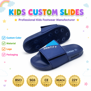 Sandales d'été pour enfants avec logo personnalisé, à lanières Velcro réglables, semelle épaisse antidérapante, pour garçons, vente en gros - Product Image 1