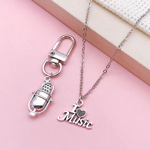Breloques Rétro en Alliage pour Bijoux DIY : Bracelet, Collier, Porte-clés – Accessoires Instrument de Musique et Symbole Musical en <span class=keywords><strong>Argent</strong></span> Ancien - Product Image 3