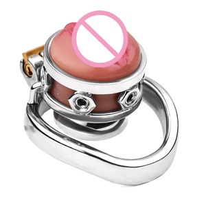 Dispositivo de Castidad Masculina FRRK, Jaula de Castidad con Anillo Curvo para Vagina Rosa, Jaula para Pene, Herramientas Sexuales, Fabricante Chino - Product Image 1