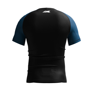 Camiseta Profesional de Manga Corta para <span class=keywords><strong>Jiu</strong></span> <span class=keywords><strong>Jitsu</strong></span> Brasileño, Diseño Elegante en Dos Tonos, Elástica, Transpirable, con Logotipo Frontal, para Entrenamiento de MMA - Product Image 4