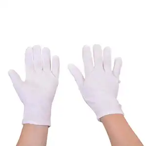 Vente en gros de gants de travail de sécurité en coton tissu Esd gants de sécurité ESD soutien blanc confortable