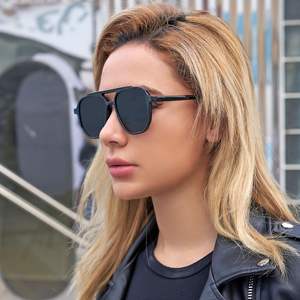 Gafas de Sol de Estilo Coreano para Mujer, Montura Cuadrada Negra, Lentes de PC con Protección UV400, Protección Solar para Pesca, Ciclismo y Conducción - Product Image 5