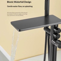 Robinet de baignoire sur pied à débit élevé, ensemble de douche de salle de bain, finition chrome brossé, cartouche céramique, nouveau, pour appartement et hôtel chinois