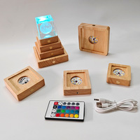 Base de lampe LED sans fil sculptée en forme de cube, support de lampe en cristal, pendentifs artisanaux, cadeau créatif, lumière d'ambiance
