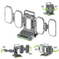 Lampe de travail LED sans fil à batterie lithium EGO, 4 panneaux pliables, portable, 10000 lm, autonomie 5-10h, pour réparation automobile, garage, atelier, Type-C
