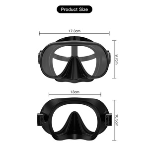 Máscara de <span class=keywords><strong>Snorkel</strong></span> Ajustable sin Marco de Silicona de Grado Alimenticio, Nuevo Diseño con Hebilla Lateral, Lente de Vidrio Templado de 4.0 mm para Buceo Libre - Product Image 2