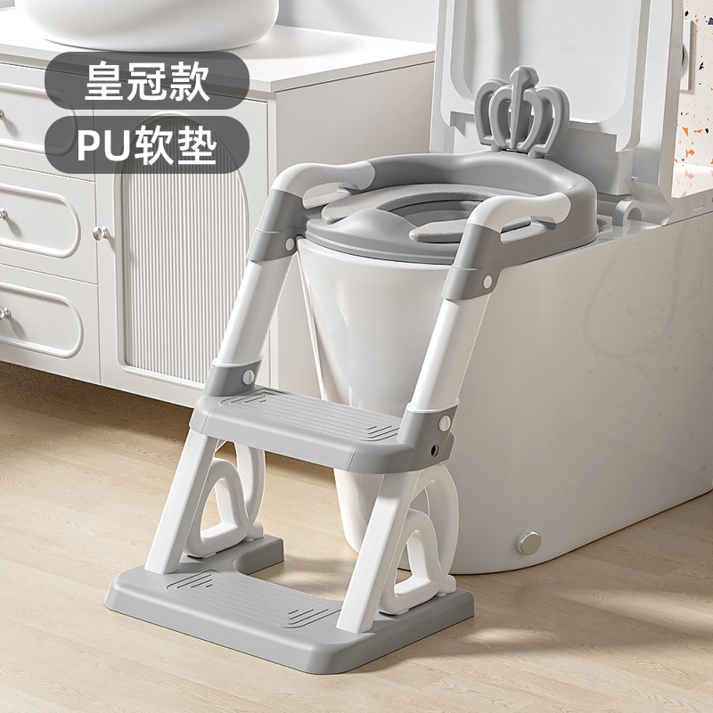 Crown-style PU cushion - gray