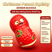 Jouet anti-stress en forme d'arachide à rebond lent sur le thème de Noël, jouet cadeau de Noël pour garçons et filles, cadeau de vacances