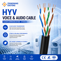 Cable de Audio para Comunicación HYV, 2-100 Pares, 0.4-0.8mm, Cobre Sólido, Aislamiento de PVC, para Cableado Telefónico y de Audio, OEM, CE