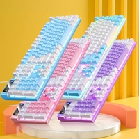 K500 couleurs assorties rétro-éclairé sensation mécanique ordinateur jeu clavier filaire rvb USB Gaming PC clavier d'ordinateur