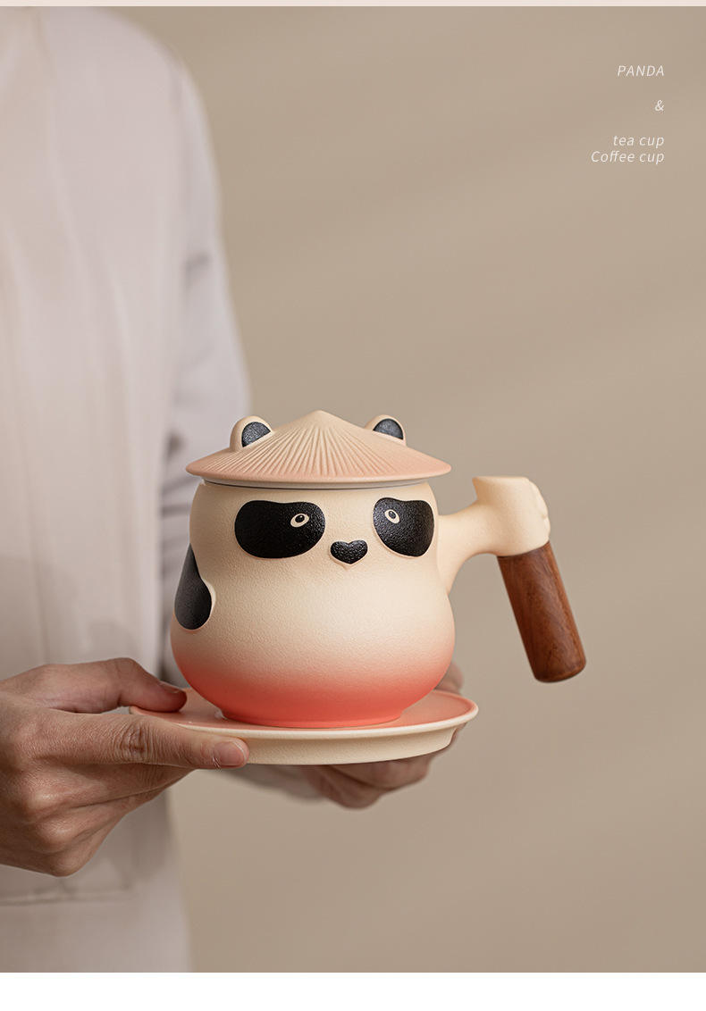 Palace Panda Porcelain Mug Handmade Coffee and Tea Cups with Gift Box for Male and Female Friends' Birthday Wholesale