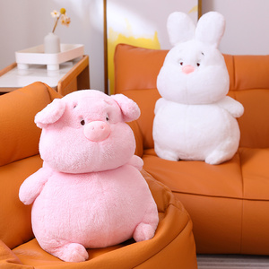 Großhandel New Design Plüsch tier Tier Lazy Pig Dog Monkey Rabbit Niedlich Heißes Plüsch tier Kinder geburtstags geschenke Plüsch tier