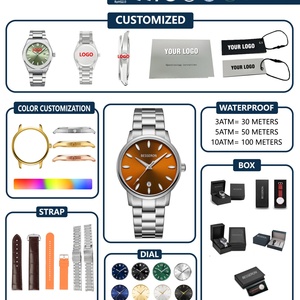 Fabricantes de Relojes Personalizados, Reloj de Cuarzo de Acero Inoxidable 316L con Esfera Esqueletizada, Logotipo Personalizado, para Hombre - Product Image 3