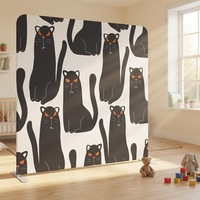 Support d'affichage portable moderne personnalisé en tissu tendu avec cadre en aluminium, autoportant, impression par transfert thermique facile