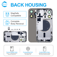 Boîtier de téléphone portable STAROZON version européenne et américaine pour iPhone 15 Plus Pro Max, châssis arrière de réparation haut de gamme