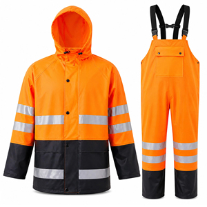 Veste de pluie imperméable, ensemble 3 pièces pour adultes, vêtements de protection contre les intempéries - Product Image 6