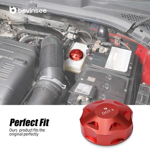 BEVINSEE 1x Tapa de Depósito de Líquido de Frenos para Audi A3 S3 TT RS3 Q2 Q3, Aluminio para VW Tiguan II 2.0 <span class=keywords><strong>TSI</strong></span> 2016+ # 5Q0611349B - Product Image 6