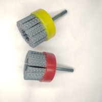 Brosse abrasive industrielle en carbure de silicium OEM en forme de disque pour polissage, ébavurage et finition de surface, 10x5cm, longueur des poils 1 pouce