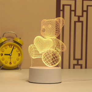 Lampe <span class=keywords><strong>de</strong></span> <span class=keywords><strong>nuit</strong></span> créative en acrylique carrée <span class=keywords><strong>de</strong></span> taille moyenne avec illusion 3D, LED blanc chaud, alimentée par USB, <span class=keywords><strong>projection</strong></span> pour chambre à coucher, table, bureau - Product Image 6