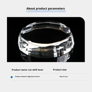 Lente Convexa Côncava de Vidro Óptico para Alavanca de Câmbio Automotivo, Alta Definição, 98% de Transmitância de Luz, Cilindro 10x10x10 - Product Image 2