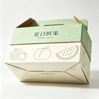Boîte d'emballage pour fruits écologique personnalisée, boîte cadeau en papier pliable portable pour avocat, citron, orange, vente en gros OEM