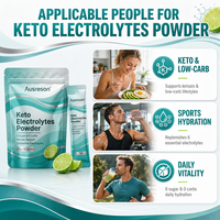 Sachets de mélange de boisson hydratante Keto Créatine Électrolytes Marque Blanche – Compléments Sportifs Végétaliens en Poudre d'Électrolytes Keto