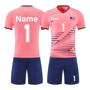 Nieuwe stijl bedrukte voetbaltenue met korte mouwen, sneldrogend, aangepaste teamnaam voor unisex - Product Image 5