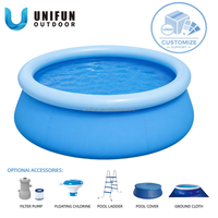 Piscine gonflable en PVC à montage rapide, personnalisée en usine, pour toute la famille (adultes et enfants)