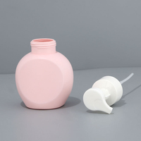 Botol pompa hewan peliharaan, botol busa sampo Lotion cuci tangan kosong putih Pink dengan pompa penyemprot 300ml