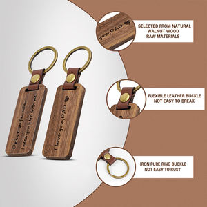 High Quality Durable Rectangle Thermal Transfer Wood Keychain Sublimation Printing Export Wholesale