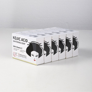 Daily Face and Body Cleansing <b>Soap</b> Glutathione Brightening Whitening Dark Spots Care Kojic Acid VC Exfoliating <b>Soap</b> - Product Image 4