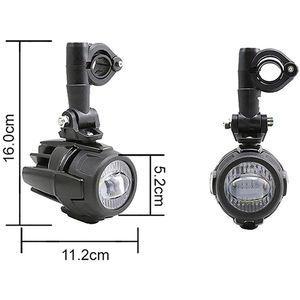 Kit de Ensamblaje de Faro Antiniebla Auxiliar LED Universal para Motocicleta de 40W 6000K con Protectores Relé y Cableado - Product Image 2