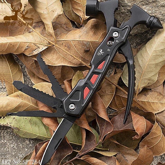 Multi-Function Stainless Steel Pocket Multitool Hammer Pliers with Screwdriver Saw for Outdoor Survival Camping Knives Tools