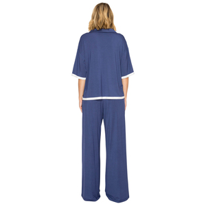 Wholesale Custom Women's <b>Summer</b> Pajamas Set Comfortable Bamboo Loungewear 2pcs Spring Women's Pajamas - Product Image 2
