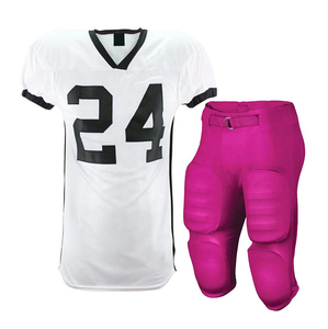 Camiseta de Fútbol Americano Blanca Unisex, Cuello en V, Sin Mangas, Malla, Estampado 24 Tackle Twill, Absorbe la Humedad, Transpirable, Antibacteriana - Product Image 1