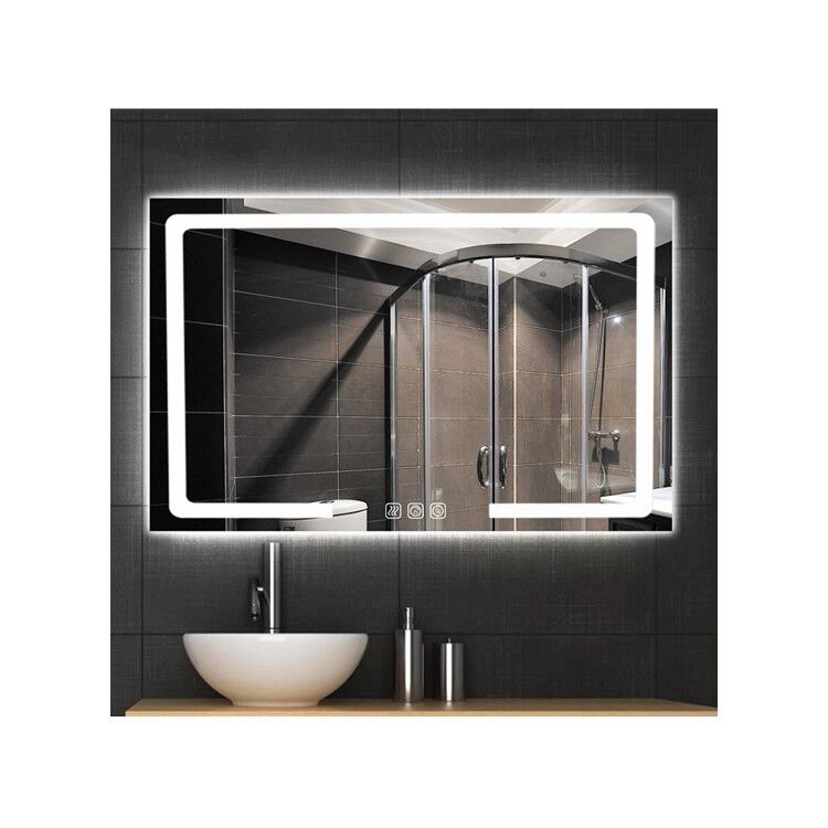 Американское умное настенное Безрамное Зеркало для туалетного столика с подсветкой и беспроводным динамиком