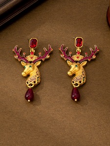 Orecchini Pendenti da Donna Future Angel, Classici ed Eleganti, a Forma di Cervo Natalizio con Cristalli, Stile Palazzo. Orecchini - Product Image 5
